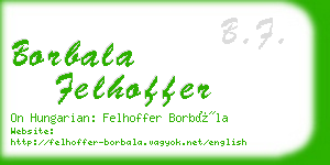 borbala felhoffer business card